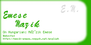 emese mazik business card